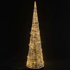 Vidaxl Akrilna okrasna LED piramida toplo bela 90 cm