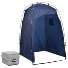 Vidaxl Prenosno stranišče za kampiranje s šotorom 10+10 L