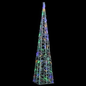 Akrilni okrasni LED stožec večbarven 90 cm