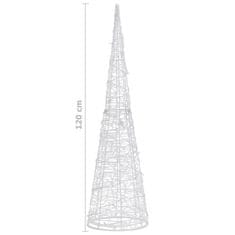 Vidaxl Akrilna okrasna LED piramida modra 120 cm