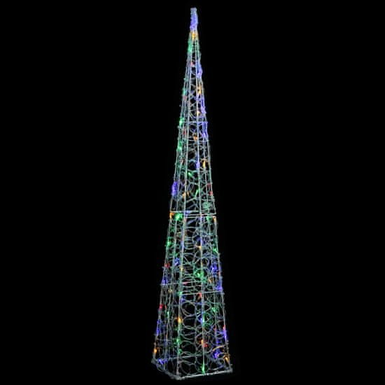 Vidaxl Akrilni okrasni LED stožec večbarven 120 cm