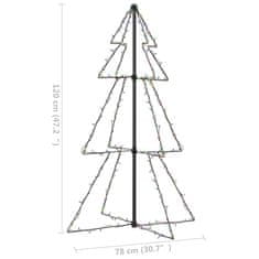 Vidaxl Novoletna jelka stožec 160 LED lučk notranja/zunanja 78x120 cm
