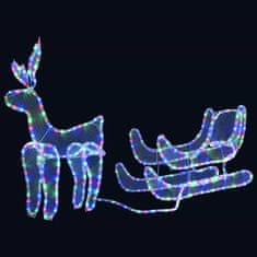 shumee Božični okras jelen in sani z mrežo s 432 LED lučkami