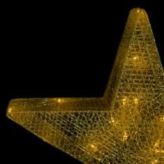 shumee Okrasne božične zvezde 3 kosi LED zlata mreža zunanje/notranje