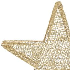 shumee Okrasne božične zvezde 3 kosi LED zlata mreža zunanje/notranje