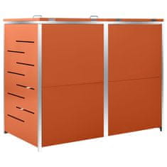 Vidaxl Dvojna lopa za smetnjak 138x77,5x112,5 cm nerjaveče jeklo