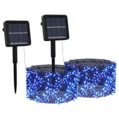 shumee Solarne svetlobne verige 2 kosa 2x200 LED lučk modre