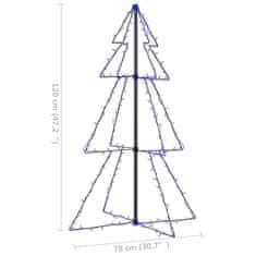 Vidaxl Novoletna jelka stožec 160 LED lučk notranja/zunanja 78x120 cm