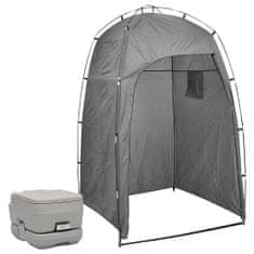 shumee Prenosno stranišče za kamping s šotorom 10+10 L