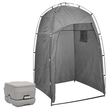 Vidaxl Prenosno stranišče za kamping s šotorom 10+10 L