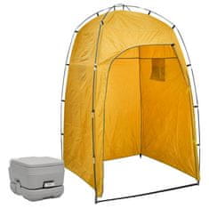 Vidaxl Prenosno stranišče za kamping s šotorom 10+10 L