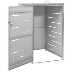 Vidaxl Enojna lopa za smetnjak 69x77,5x115 cm nerjaveče jeklo