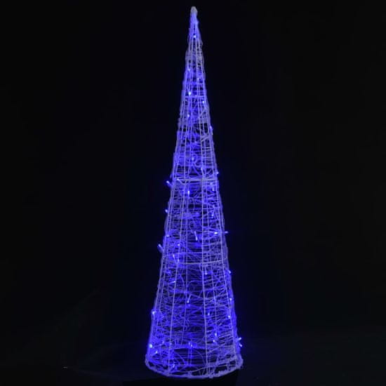 Vidaxl Akrilna okrasna LED piramida modra 120 cm
