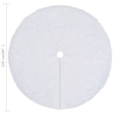 Greatstore Podloga za novoletno jelko bela 122 cm umetno krzno