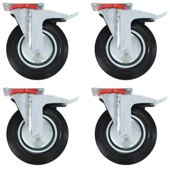 shumee vidaXL Gibljiva kolesa 24 kosov 200 mm