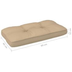 Vidaxl Blazina za kavč iz palet bež 80x40x12 cm