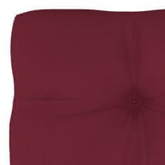 Vidaxl Blazina za kavč iz palet vinsko rdeča 80x40x12 cm