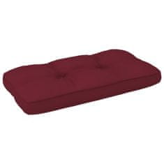 Vidaxl Blazina za kavč iz palet vinsko rdeča 80x40x12 cm