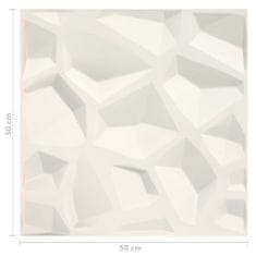 shumee 3D stenski paneli 12 kosov 0,5x0,5 m 3 m2