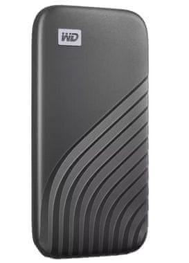 WD My Passport zunanji disk, SSD, 1 TB, USB-C, 3.2, siv