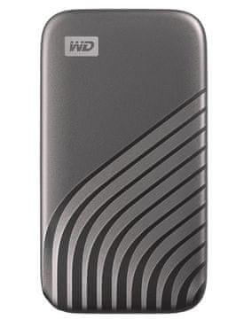 Western Digital My Passport zunanji disk, SSD, 1TB, USB-C, 3.2, siv (WDBAGF0010BGY-WESN)