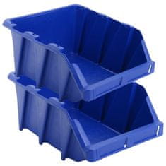 Vidaxl Skladalni zaboji za shranjevanje 35 kosov 218x360x156 mm modri