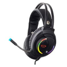 Esperanza  STEREO GAMING SLUŠALKE Z MIKROFONOM RGB NIGHTSHADE