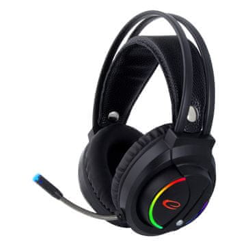 Esperanza  STEREO GAMING SLUŠALKE Z MIKROFONOM RGB NIGHTSHADE