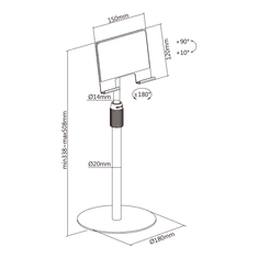 MaxTrack Stojalo za tablico in telefon HT31L