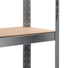 Vidaxl Police za shranjevanje 2 kosa jeklo in MDF 90x30x180 cm srebrne