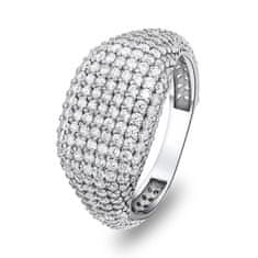 Brilio Silver Luksuzen srebrn prstan s cirkoni RI019W (Obseg 54 mm)