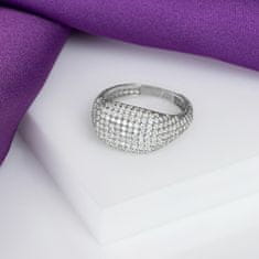 Brilio Silver Luksuzen srebrn prstan s cirkoni RI019W (Obseg 54 mm)