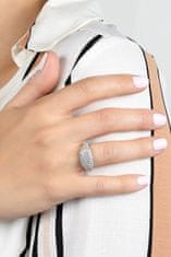 Brilio Silver Luksuzen srebrn prstan s cirkoni RI019W (Obseg 48 mm)