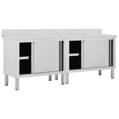 Vidaxl Delovne mize z drsnimi vrati 2 kosa 200x50x(95-97) cm