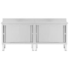 Vidaxl Delovne mize z drsnimi vrati 2 kosa 200x50x(95-97) cm
