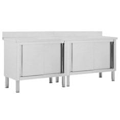 Vidaxl Delovne mize z drsnimi vrati 2 kosa 200x50x(95-97) cm