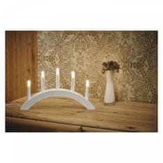 Emos Candle lesen svečnik, bel, 5 LED