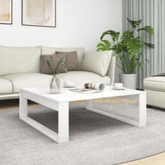 Vidaxl Klubska mizica bela 100x100x35 cm iverna plošča