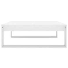Vidaxl Klubska mizica bela 100x100x35 cm iverna plošča