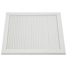 Vidaxl Vrata z letvicami 2 kosa trdna borovina bela 39,5x49,4 cm