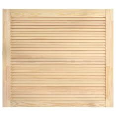 Vidaxl Vrata z letvicami 4 kosi trdna borovina 39,5x49,4 cm