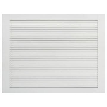 Vidaxl Vrata za omarico z letvicami bela 39,5x59,4 cm trdna borovina