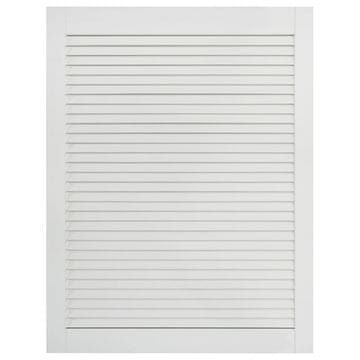 Vidaxl Vrata za omarico z letvicami bela 69x49,4 cm trdna borovina