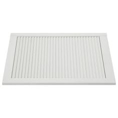 Vidaxl Vrata z letvicami trdna borovina bela 69x49,4 cm