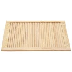 Vidaxl Vrata z letvicami 4 kosi trdna borovina 61,5x39,4 cm