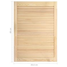 Vidaxl Vrata z letvicami trdna borovina 69x39,4 cm