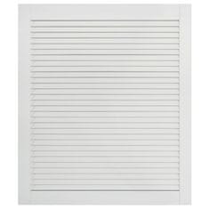 Vidaxl Vrata z letvicami trdna borovina bela 61,5x49,4 cm