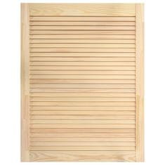 Vidaxl Vrata z letvicami 4 kosi trdna borovina 61,5x39,4 cm
