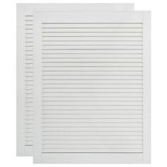 Vidaxl Vrata z letvicami 2 kosa trdna borovina bela 69x49,4 cm