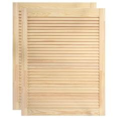 Vidaxl Vrata z letvicami 2 kosa trdna borovina 61,5x39,4 cm